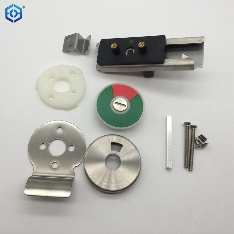 Bathroom Thumb Turn with Indicator 6mm in Satin Stainless Steel 316