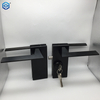 Stainless Steel Frameless Glass Door Lock with Handle And Keys Commercial Office Glass Partition Lever Patch Lock