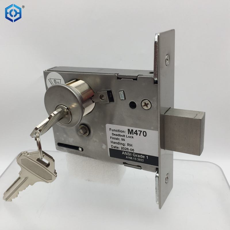 American Style Stainless Steel ANSI Mortise Door Lock Complieswith ANSI/BHMA A156.36 Standards