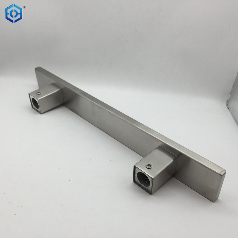 Square Glass Door Handles Stainless Steel Single Sided Door Sliding Pull Handle