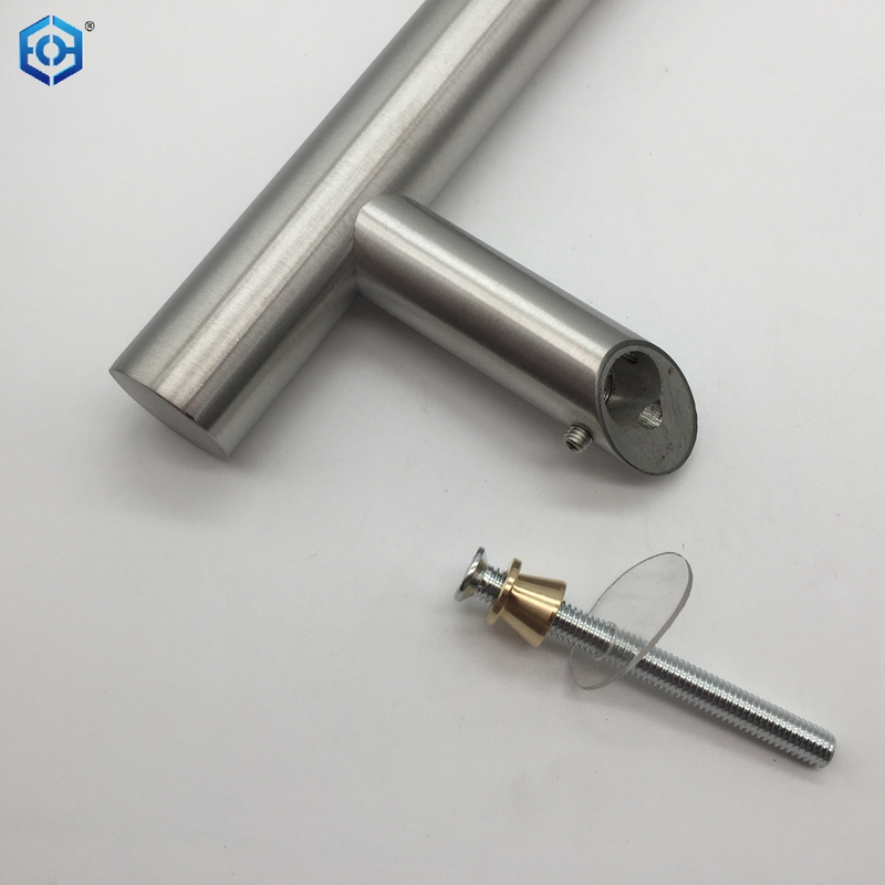 Stainless Steel 304 Offset Round Style Back To Back Glass Door Barn Door Push Pull Handle