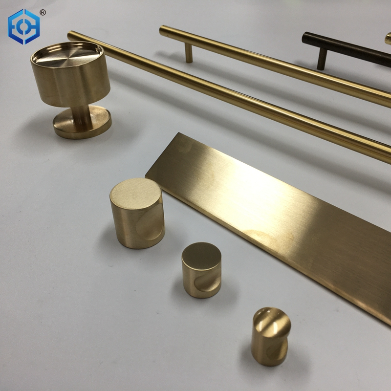 Various styles Solid Brass Furniture Handles T-bar Light Luxury Fashion Gold Wardrobe Dresser Cupboard Cabinet Drawer Pulls
