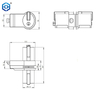 Satin Nickel Zinc Alloy Door Knob with Lock for Frameless Glass Door
