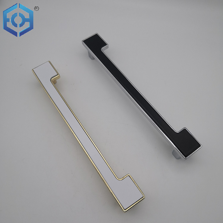 White Or Black Chrome Zinc Alloy And Plastic Factory Price Cabinet Handle 