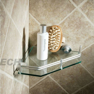 Stainless Steel and Glass Wall Shelves Corner (GHY-8961)