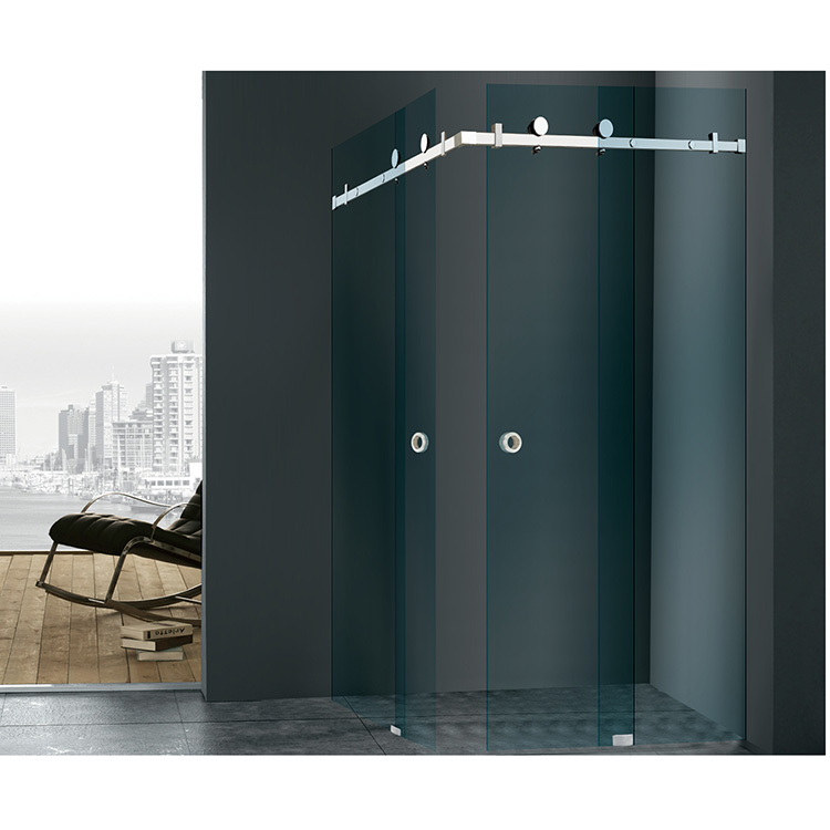 Factory direct sale stainless steel 304 316 frameless glass sliding door system bathroom glass fitting