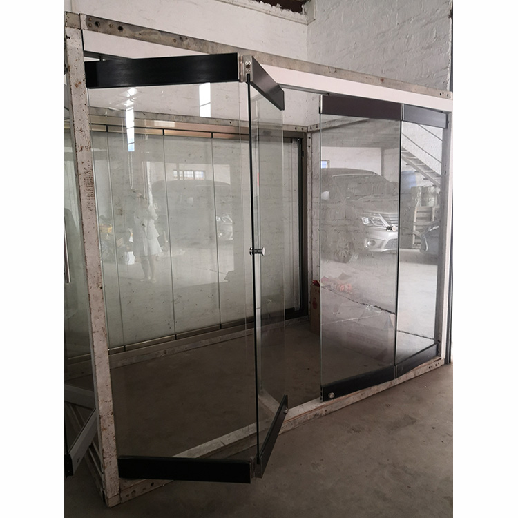 Simple Design Interior Glass Sliding Folding Door with 12mm Tempered Glass