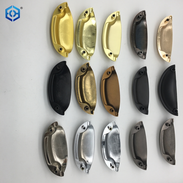 Retro Metal Cupboard Door Furniture Antique Shell Vintage Knobs