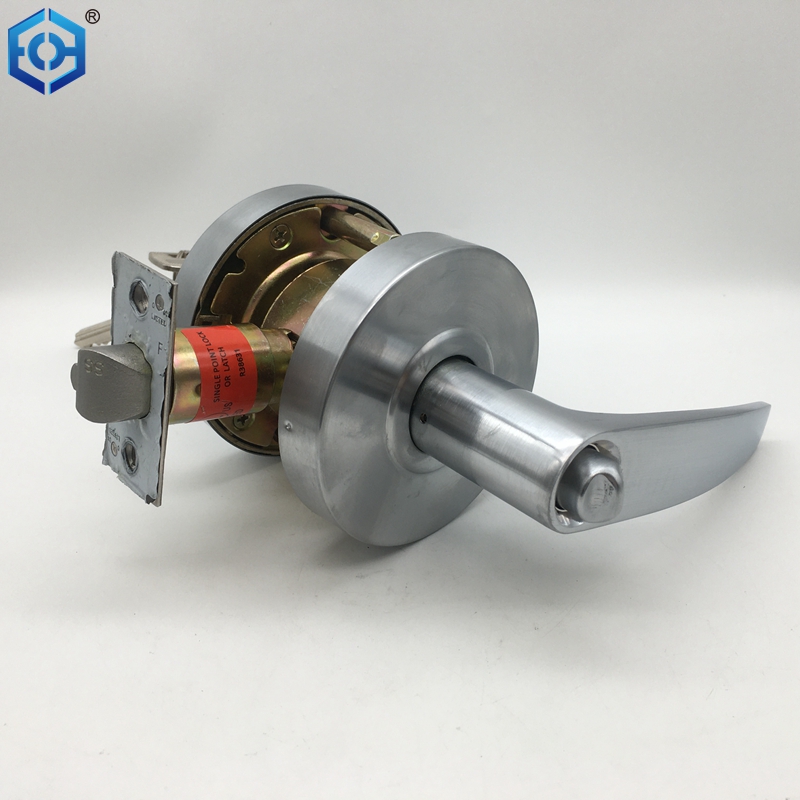 Heavy Duty Commercial Lever Door Lock Satin Chrome NonHanded Grade 2