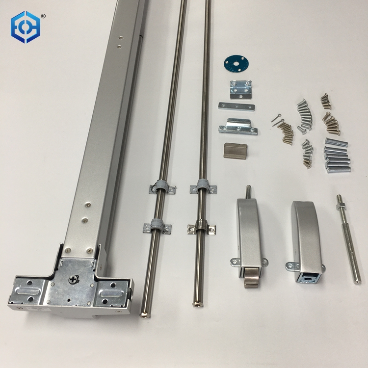 push bar panic exit device aluminum with exterior lever