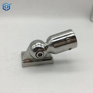Stainless Steel Pipe To Wall Connector with Adjustable Angle Ø19