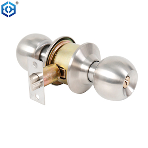 Satin Nickel Stainless Steel 201 Ball Privacy Twist Latch Knobs Handle for Bed/bath