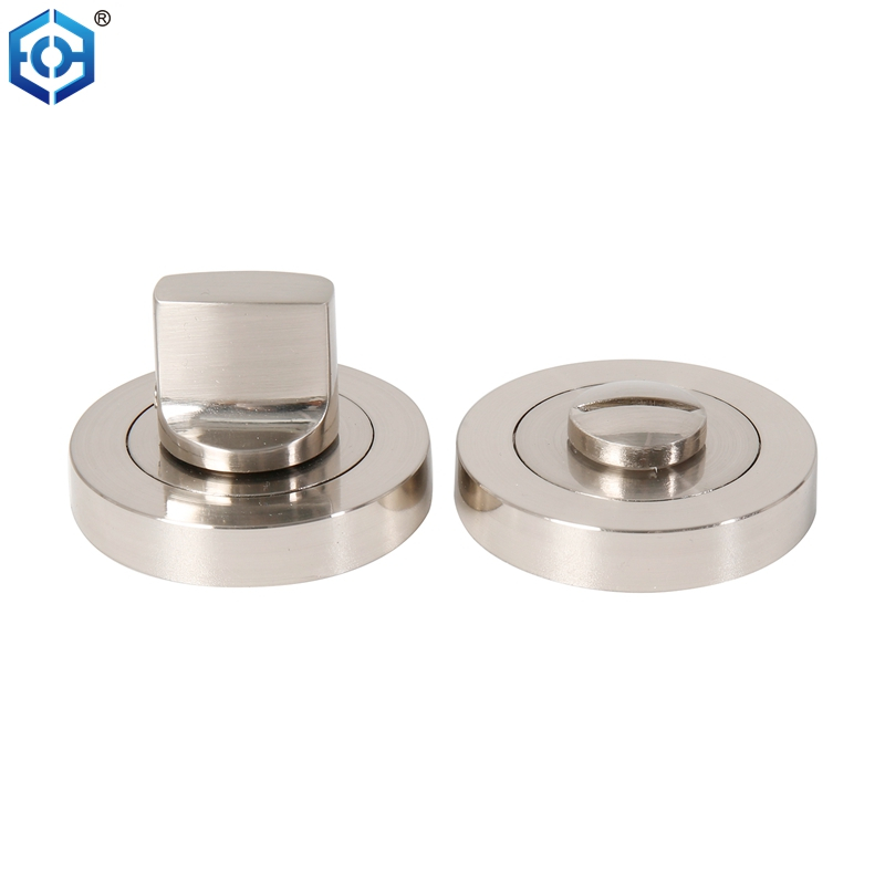 Brushed Electroplated Nickel effect Zinc alloy Round Thumbturn