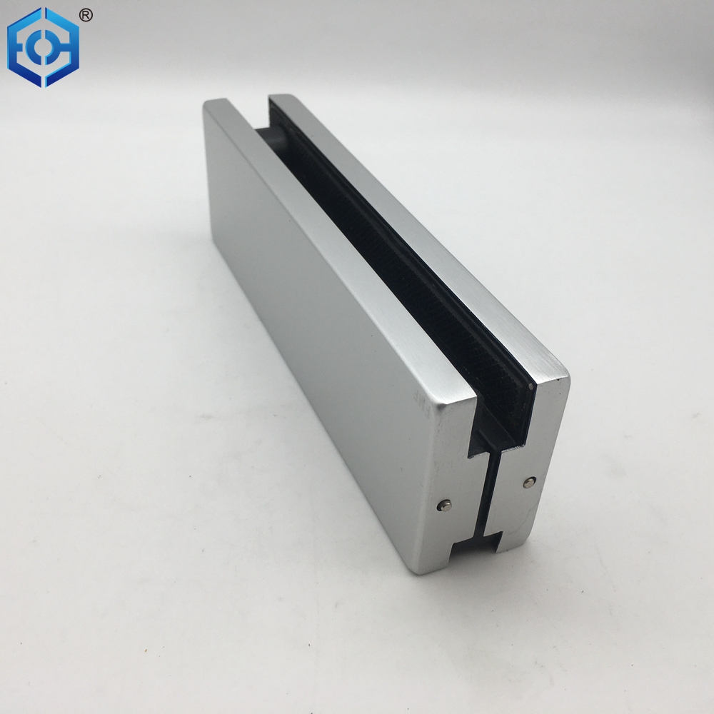 Silver Aluminum Top Patch Fitting For Glass Door