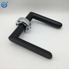 Internal Matte Black Stainless Steel Door Handle with Mitred Lever on Sprung Rose