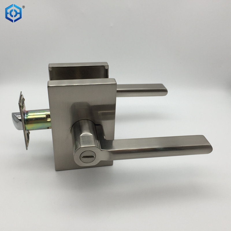 Zinc Alloy Vienna Door Lever Lock with Rectangular Rosette Entry Latch