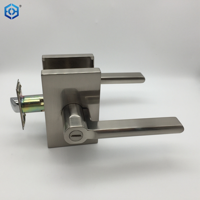 Zinc Alloy Vienna Door Lever Lock with Rectangular Rosette Entry Latch