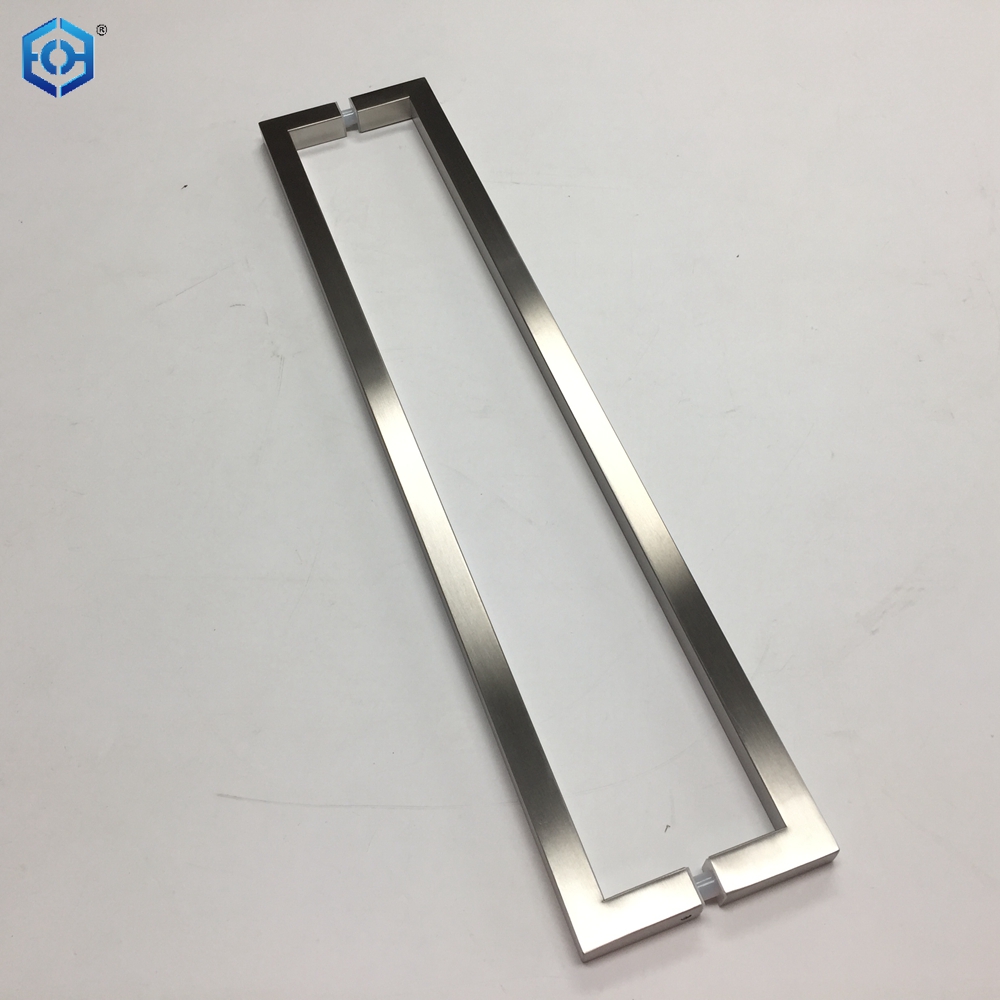AB Stainless Steel Square Hollow Tube Glass Door Pull Handles