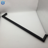 Black Stainless Steel D-Shaped Tubular Back-to-Back Knurled Pull Handles for Glass Door