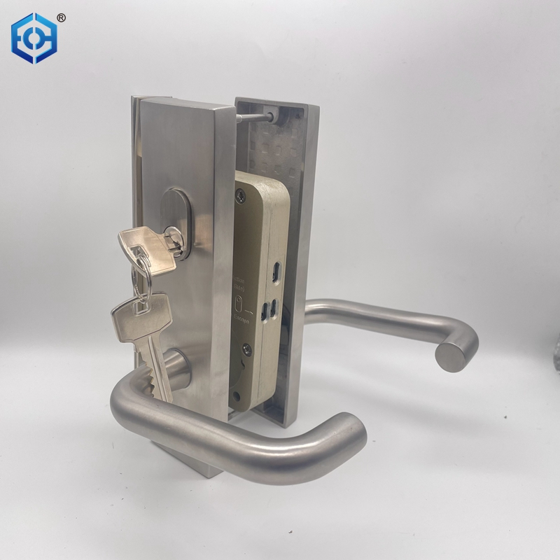 Stainless Steel Door Lock Synergy Vestibule 60mm Backset Satin Nickel