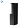 Black Aluminum Recessed Sliding Pocket Door Handle for Wardrobe Door