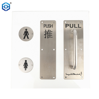 Stainless Steel Pull And Push Plate Commercial Door Handle