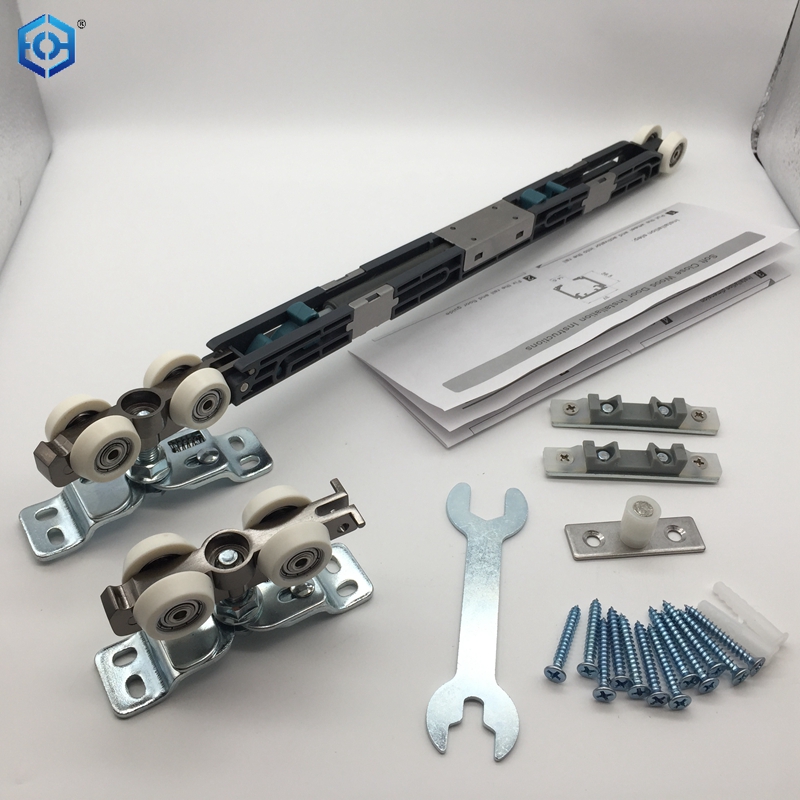 Pocket Door Roller with 60kg Soft Close Mechanism Two-Way Soft Close Pocket Door Hanger Double Sided Pocket Door Hardware
