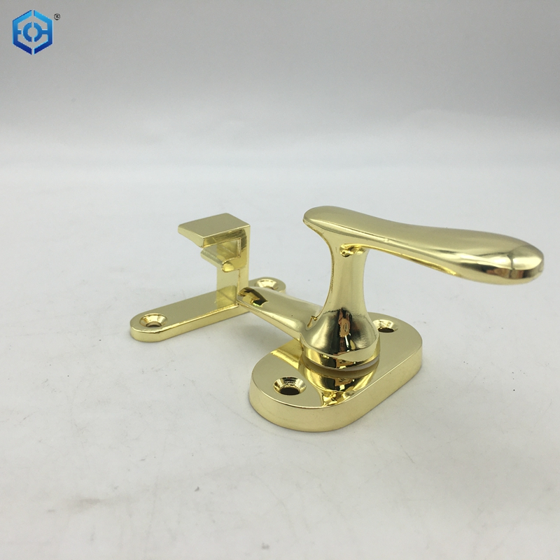 Golden Zinc Alloy Latch Lock Practical Clamp for Wooden Doors for Bathroom Kitchen And Toilet Doors