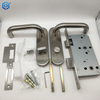 Straight Lever Thumb Lock Bathroom Door Handle Lock with Indicator