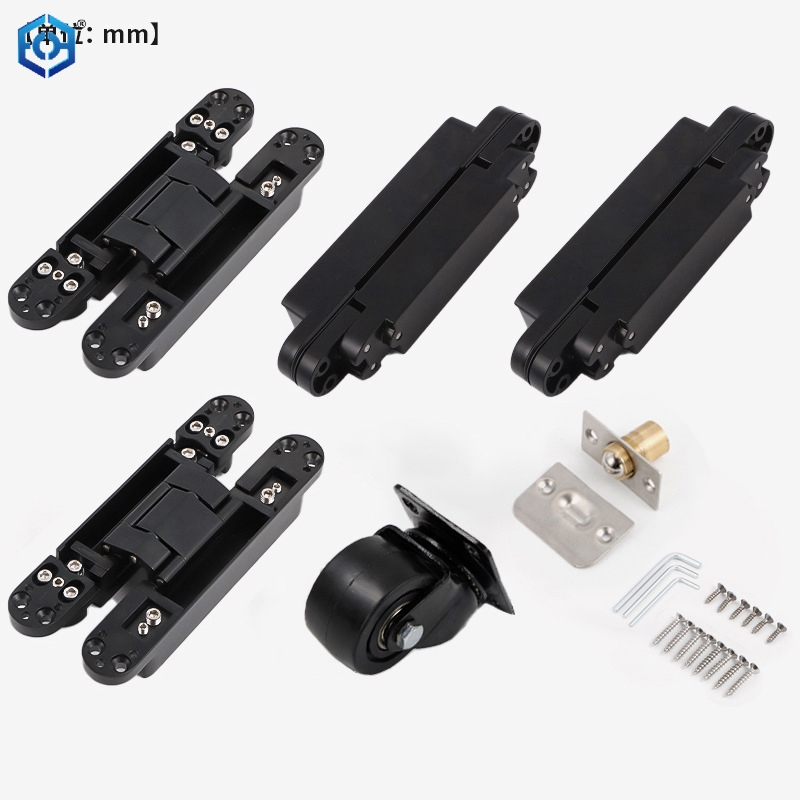 Invisible Door Secret Room Door Hardware Sliding Cabinet Heavy Duty Bookcase Type Door Rotating Cabinet Door Hinge