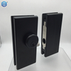 Black Stainless Steel Glass Door Patch Lock With American Style Cylinder