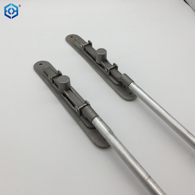 Silver Stainless Steel Concealed Heavy Duty Slide Bolt Lock with Aluminum Rod
