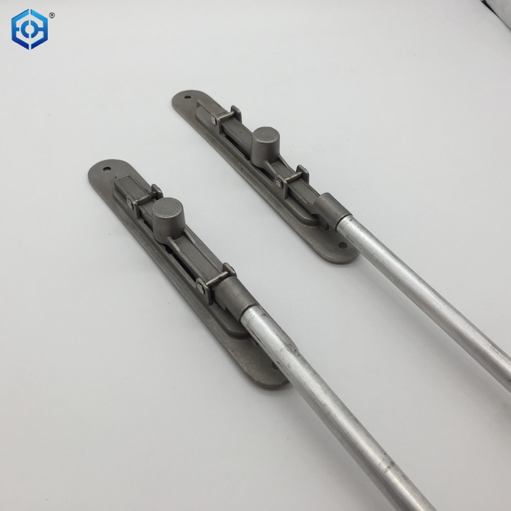 Silver Stainless Steel Concealed Heavy Duty Slide Bolt Lock with Aluminum Rod