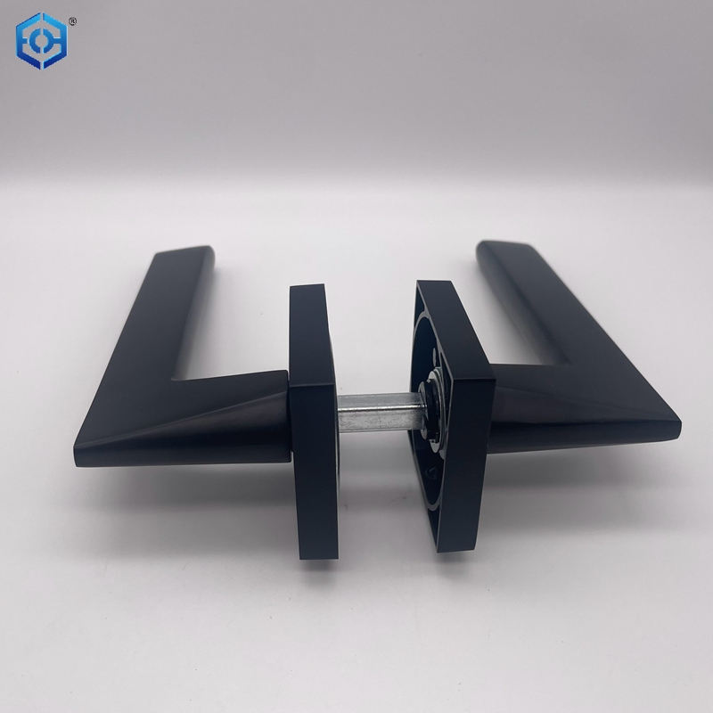 New Design Black Matt Aluminum Universal Modern Interior Door Handles 