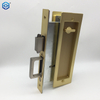 Golden Satin Nickel Black Zinc Alloy Pocket Door Lock Set with Indicator for Bathroom Door