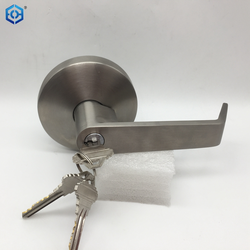 Stainless Steel Commercial Emergency Exit Door Push Bar with Exterior Lever And 3 Keys
