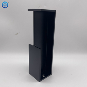 Black Aluminum Recessed Sliding Pocket Door Handle for Wardrobe Door