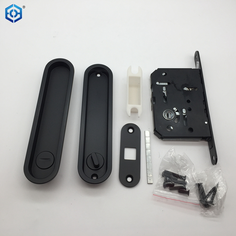 Zamak Satin Nickel Finish Privacy Sliding Door Lock