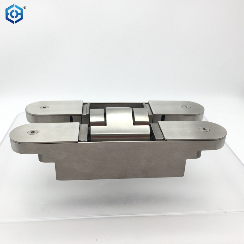 160mm Solid Stainless Steel Heavy Duty Invisible Hinge 180 Degree Swing Concealed Hinge 3 Way Adjustable Butt Hinge