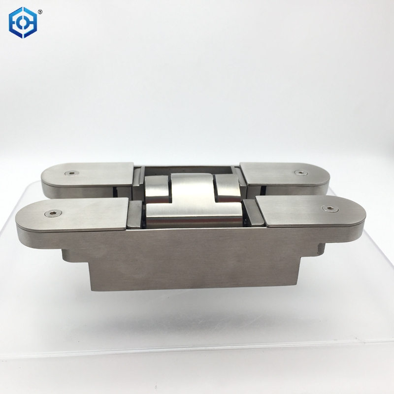 160mm Solid Stainless Steel Heavy Duty Invisible Hinge 180 Degree Swing Concealed Hinge 3 Way Adjustable Butt Hinge
