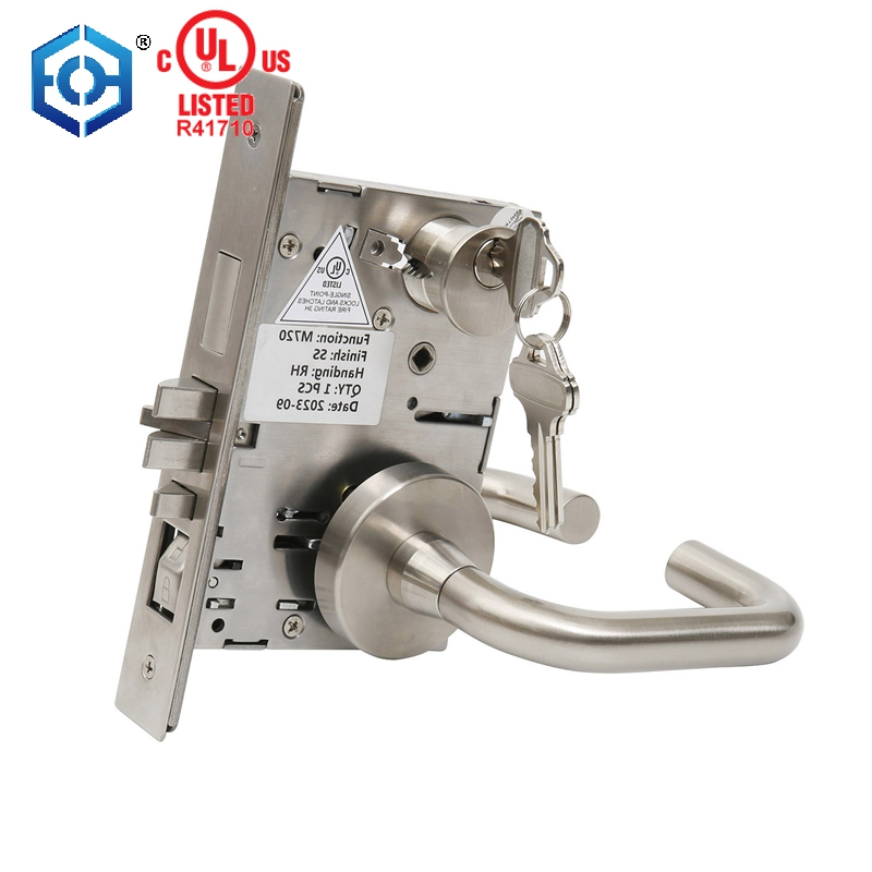 American Style UL Approval Heavy Duty Mortise Door Lock for Fire Door Function Classroom