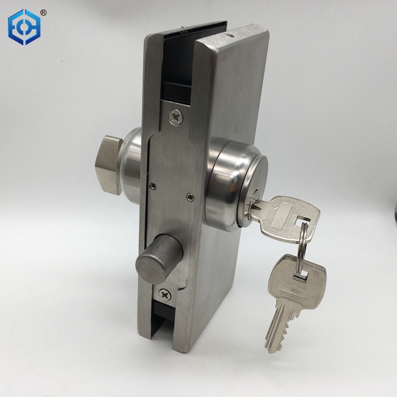 glass door bottom lock
