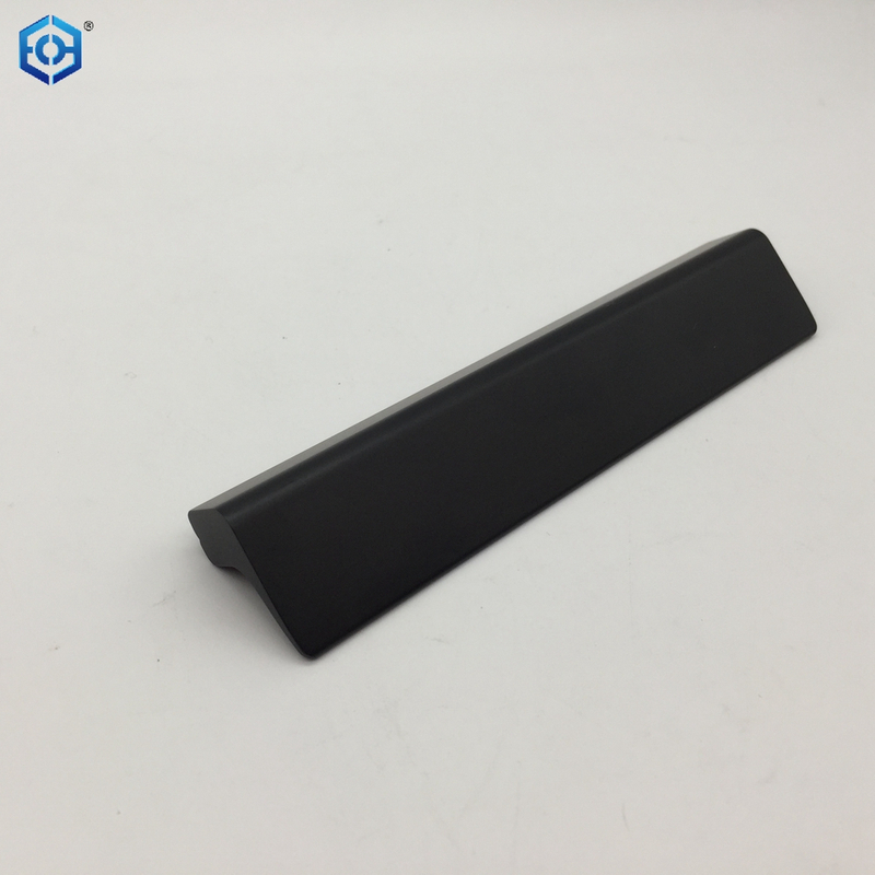 Black Aluminum Finger Edge Pulls Furniture Handle Kitchen Profile Handle for Drawer Cupboard Kitchen Furniture