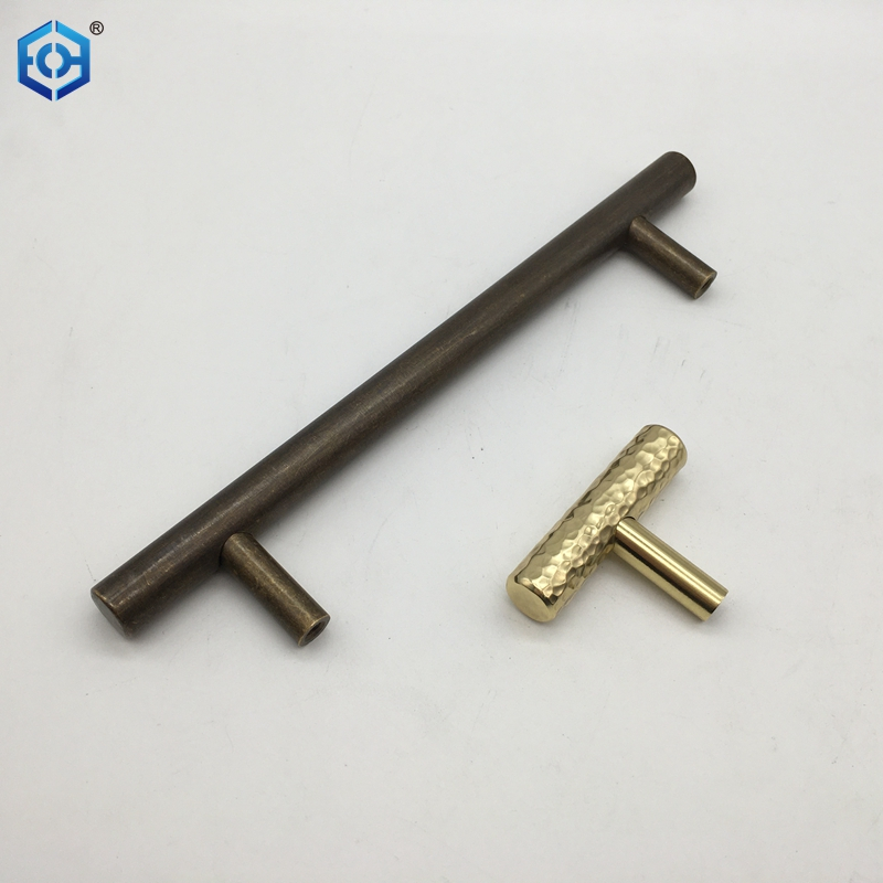 Various styles Solid Brass Furniture Handles T-bar Light Luxury Fashion Gold Wardrobe Dresser Cupboard Cabinet Drawer Pulls