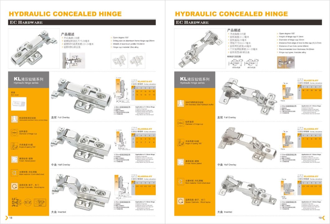 (B27) Hydraulic Soft Close Hinge/Cabinet Hinge