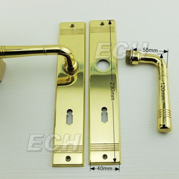 Brass Gold Finish Panel Door Handle (CS004)