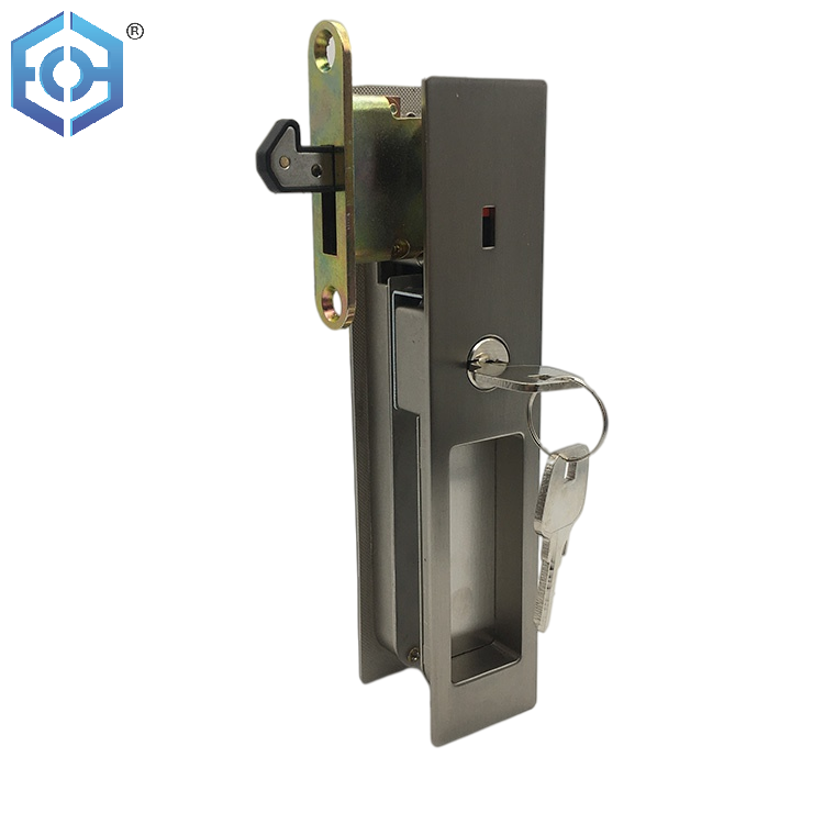 SN Zinc Alloy Wooden Indicator Interior Sliding Patio Door Lock with Key 