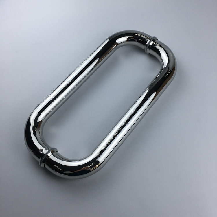 PSS Stainless Steel Bathroom Hardware Round Rube French Glass Door Commercial Push Pull Handles