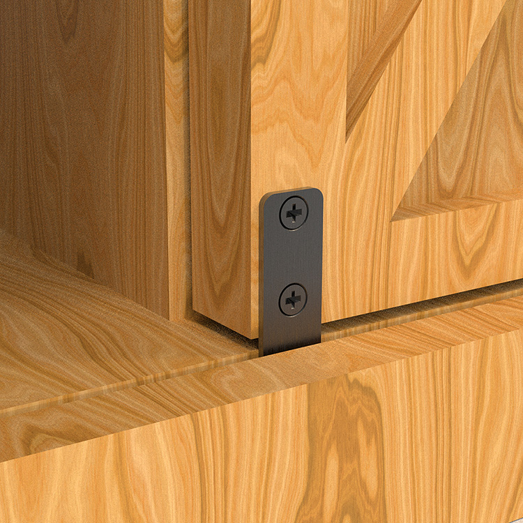 Mini Sliding Barn Door Hardware Kit for Double Opening Cabinet TV Stand