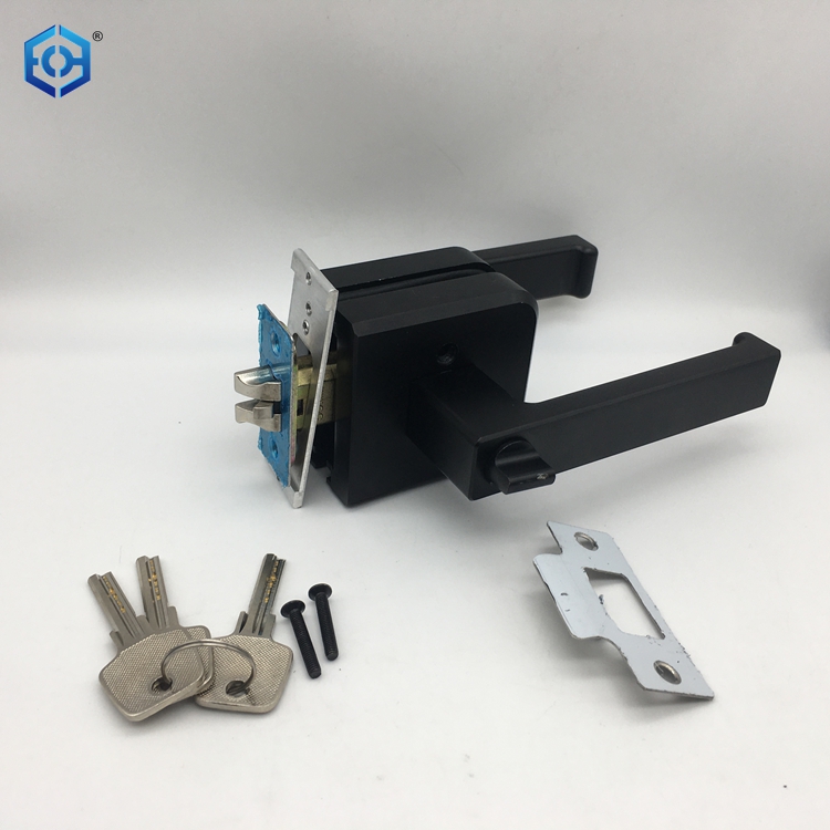 minimalist glass door lock